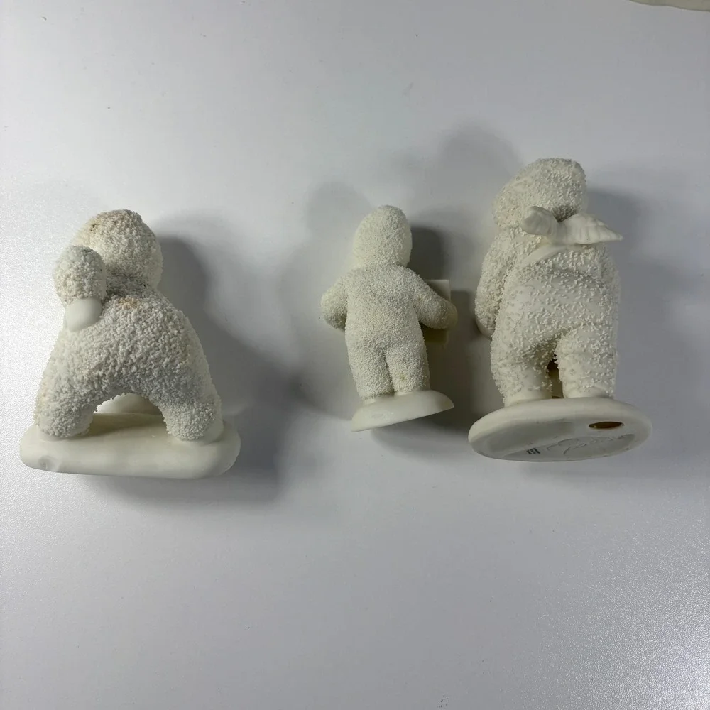 Department 56 Lot Of 4 Snowbabies Figurines Children In Snowsuits Porcelain